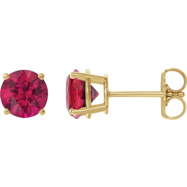 Ruby Stud Earrings