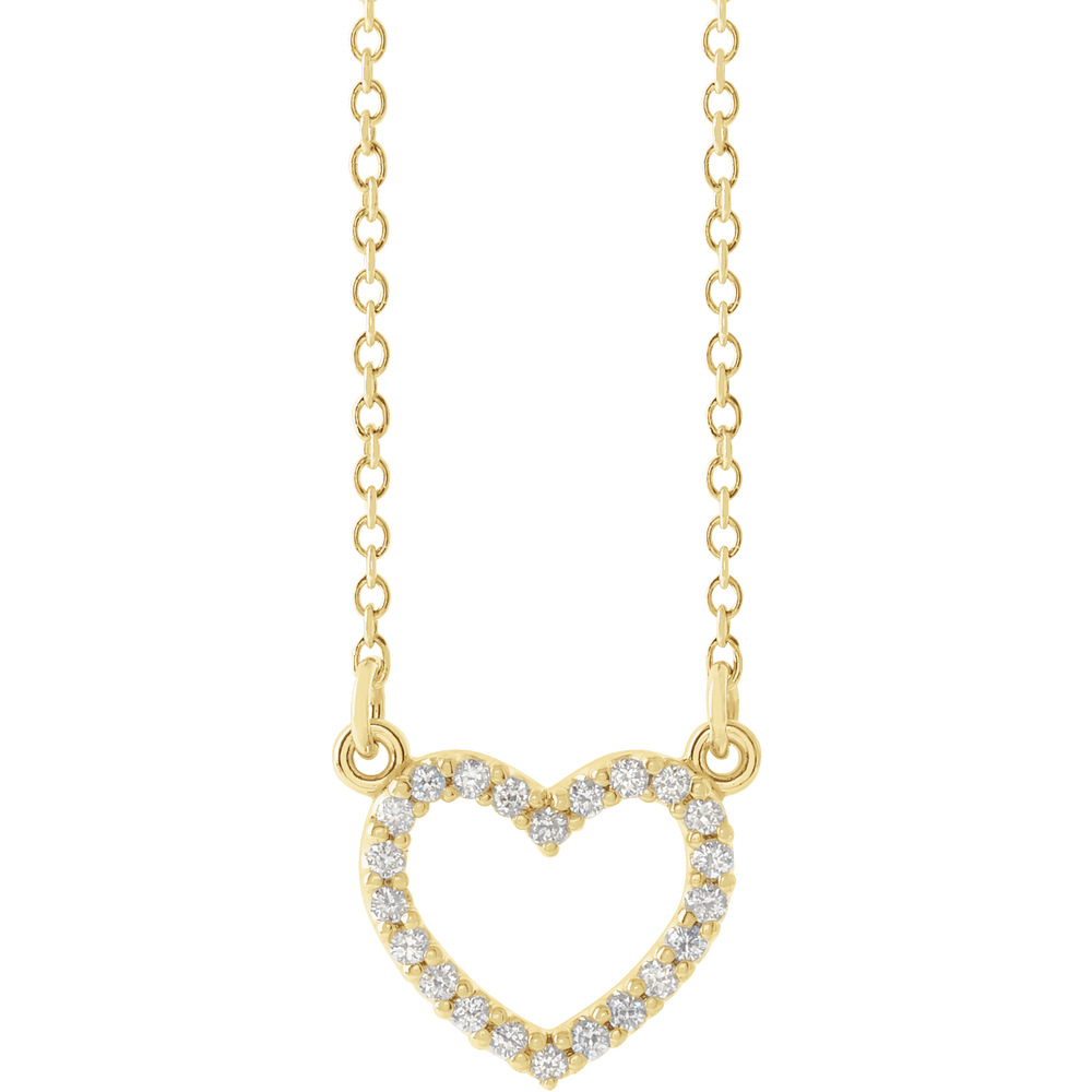 Heart Shaped Diamond Necklace