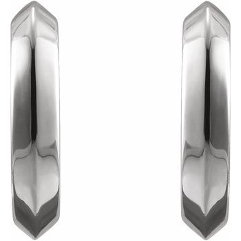 14K Knife-Edge 10 mm Hoop Earrings