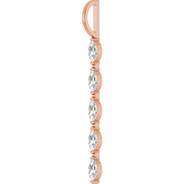 Marquise Diamond Drop Pendant