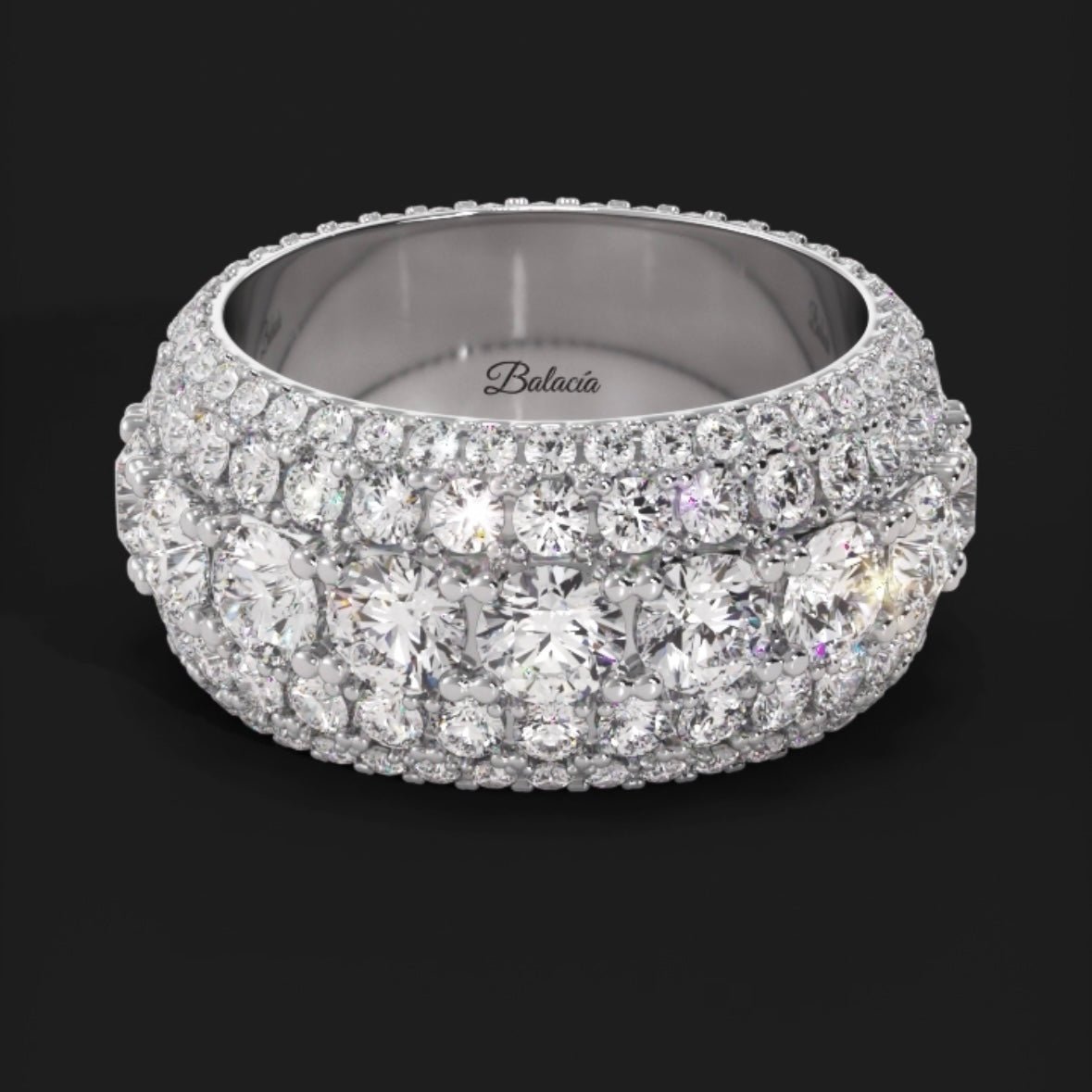 8 Carat Iced Out Men’s Band Wedding Ring 