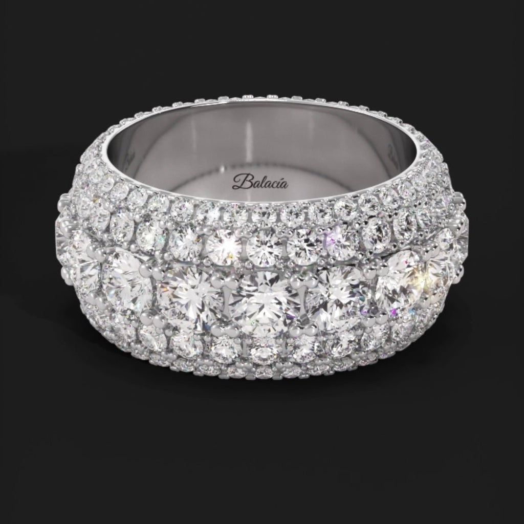 8 Carat Iced Out Men’s Band Wedding Ring 