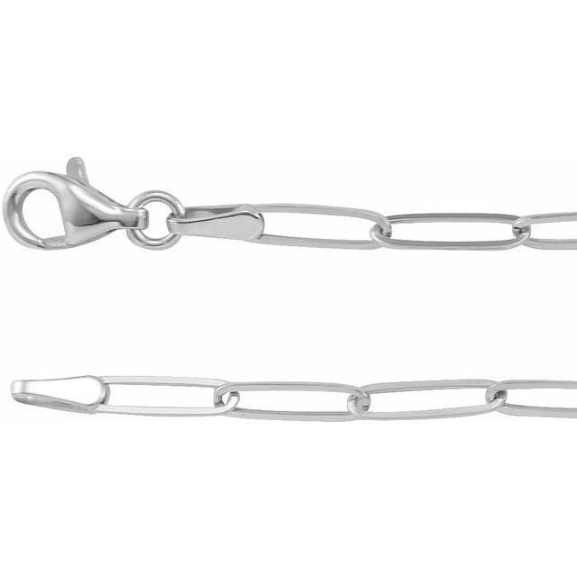 14K 2.6 mm Paperclip-Style 24&quot; Chain