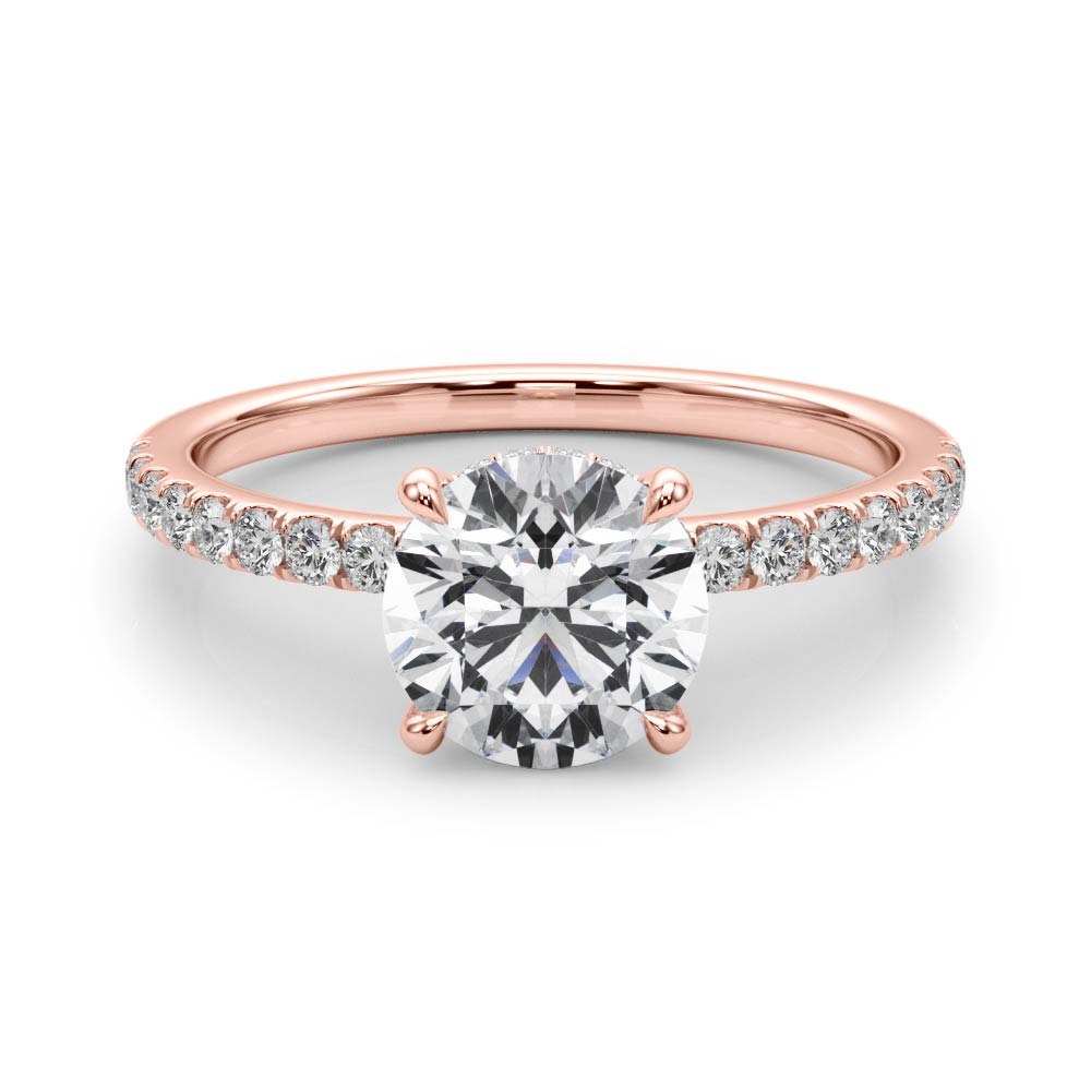 Madrid Round Hidden Halo Engagement Ring