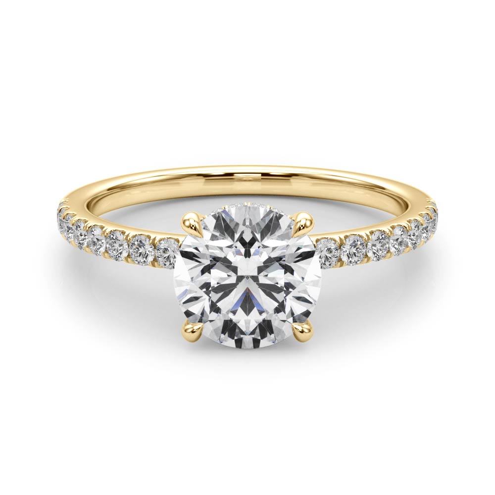 Madrid Round Hidden Halo Engagement Ring