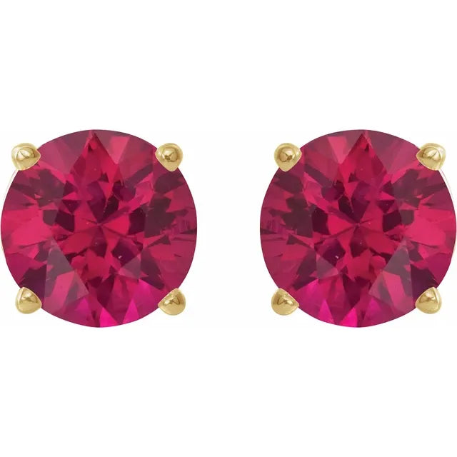 Ruby Stud Earrings