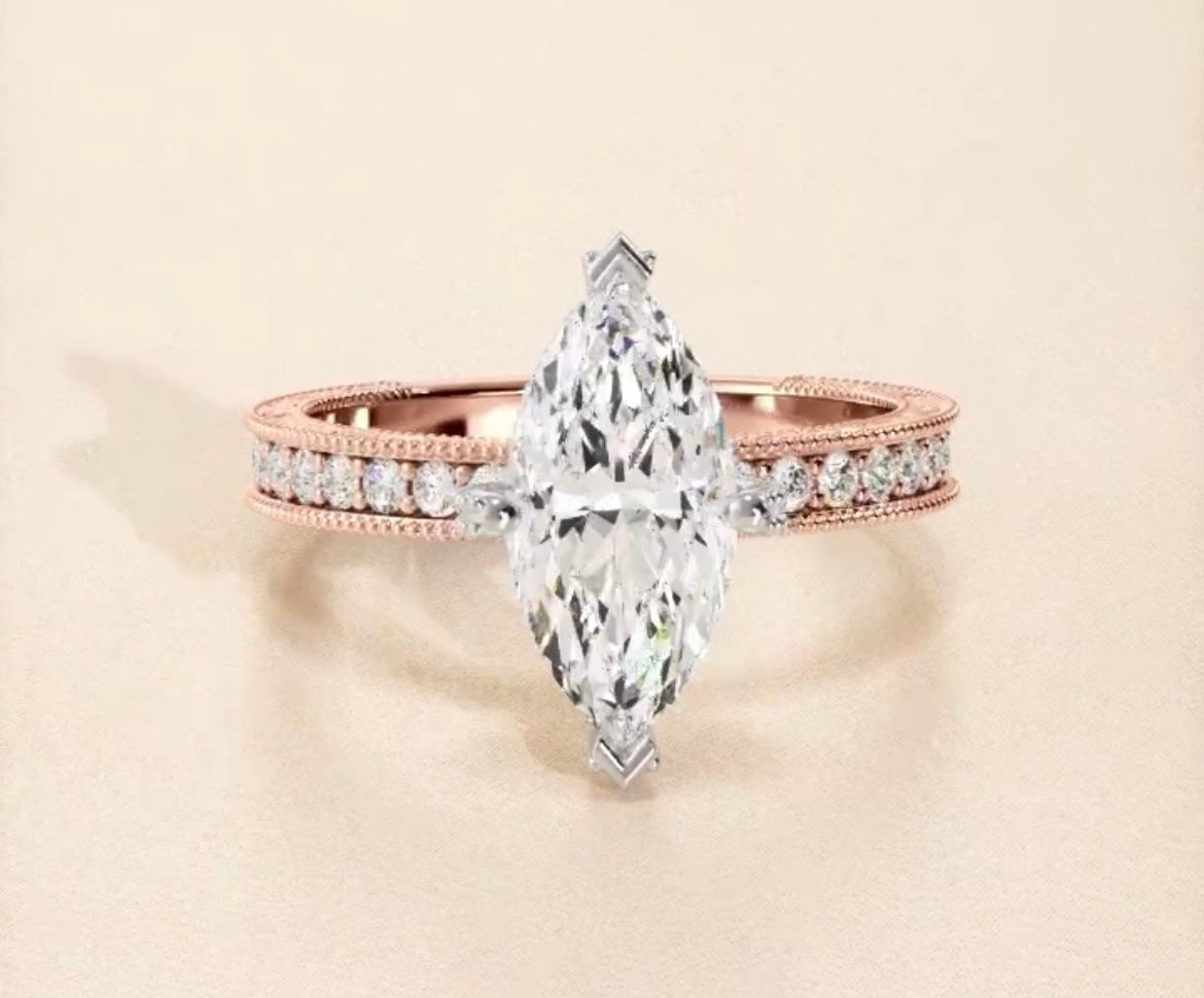 1.5 Carat Marquise Engagement Ring
