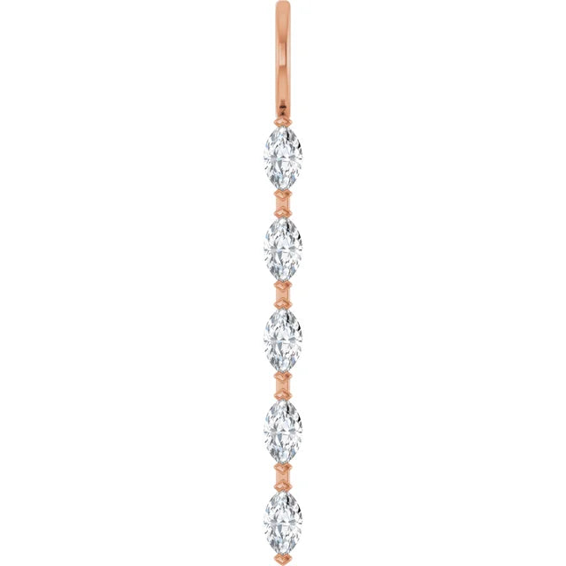 Marquise Diamond Drop Pendant