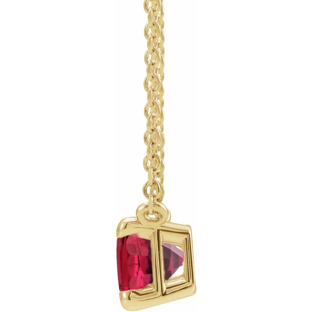 Emerald Cut Birthstone Gemstone or Diamond Necklace