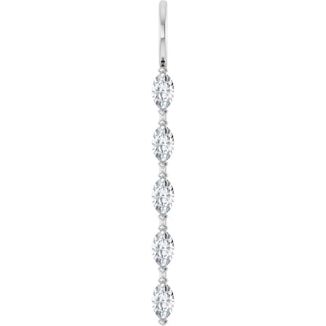 Marquise Diamond Drop Pendant