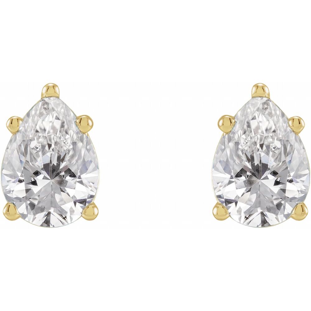 Pear Moissanite Studs Earrings