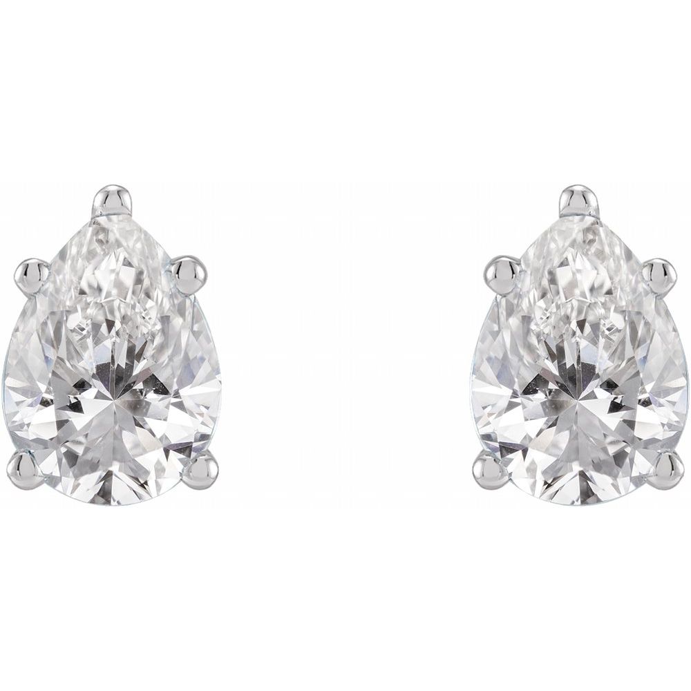 Pear Moissanite Studs Earrings