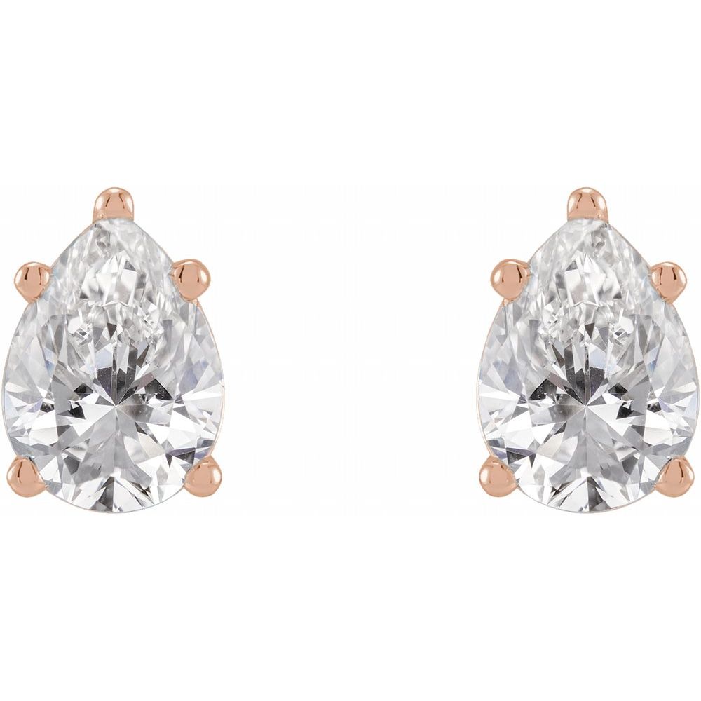 Pear Moissanite Studs Earrings