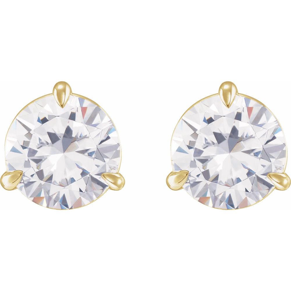 Round Moissanite Martini Studs Earrings