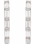 14K 1/3 CTW Lab-Grown Diamond Hoop Earrings