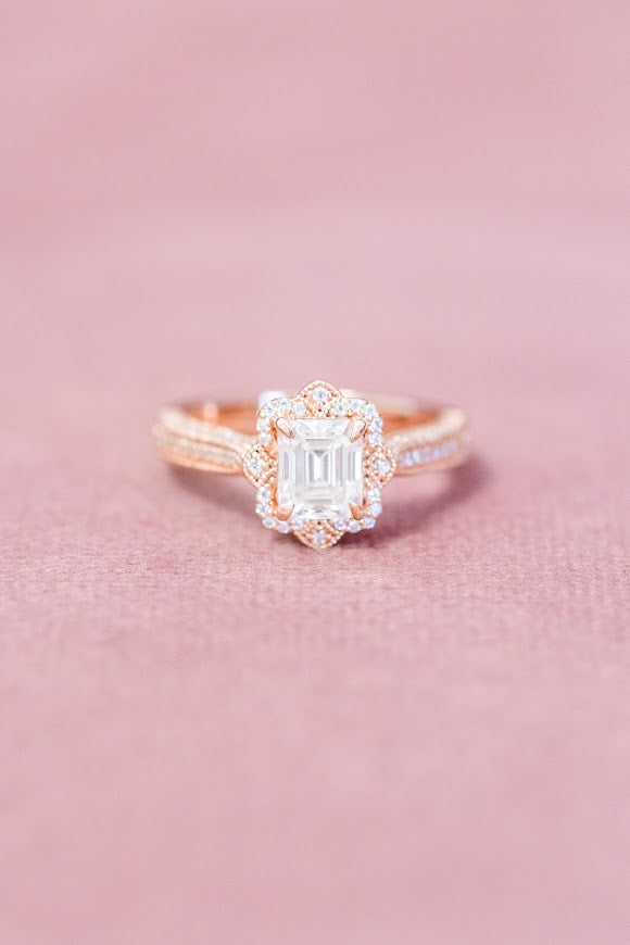 Artemer ORDER ONLY: 18K Gold Emerald-Cut Diamond Geometric Ring – Peridot  Fine Jewelry