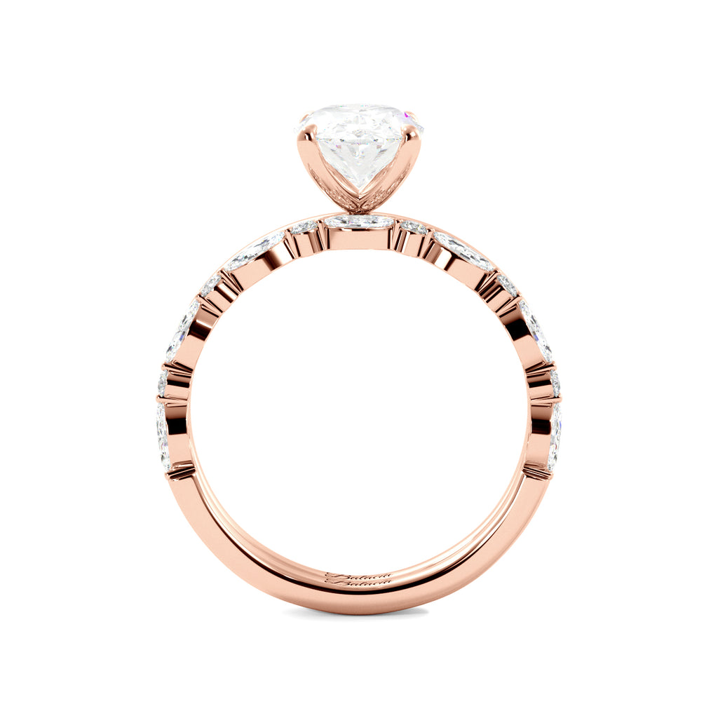 Oval Solitaire Ring Set