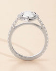 2 Carat Pear Diamond Halo Engagement Ring