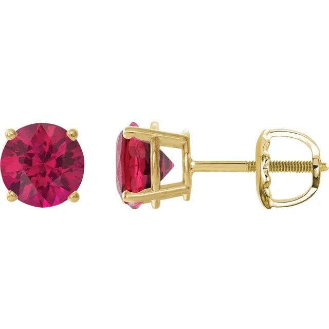 Ruby Stud Earrings