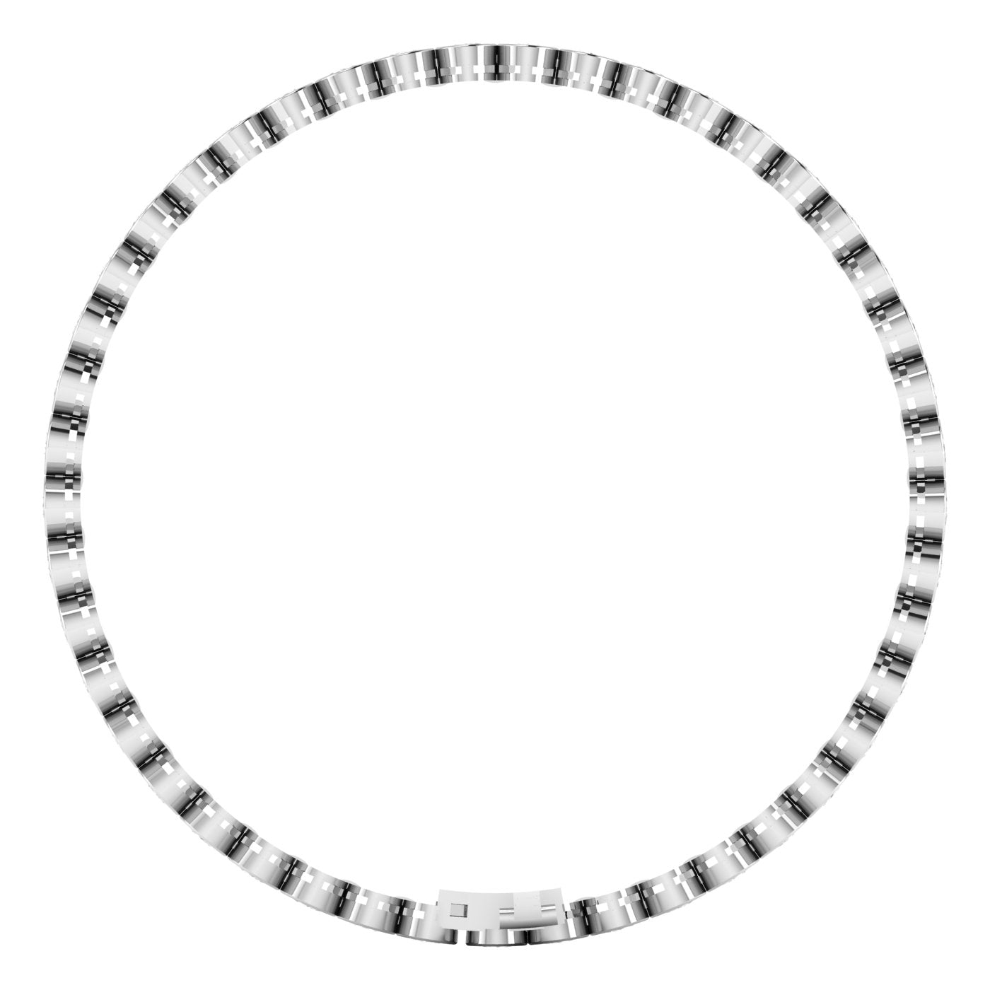 Sleek Bezel Oval Diamond Tennis Bracelet - Modern design with bezel-set oval diamonds | White Gold | Side View