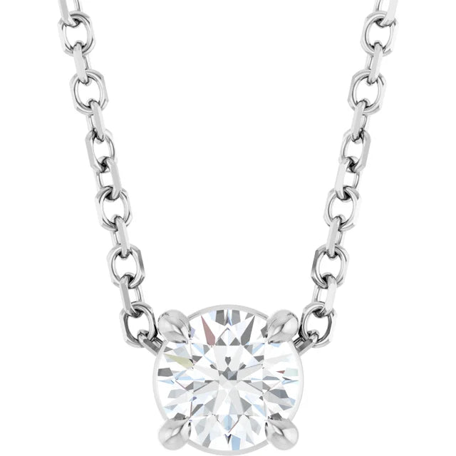 Solitaire Floating Diamond Pendant Necklace Gift