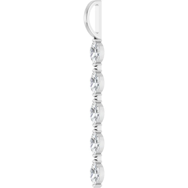 Marquise Diamond Drop Pendant