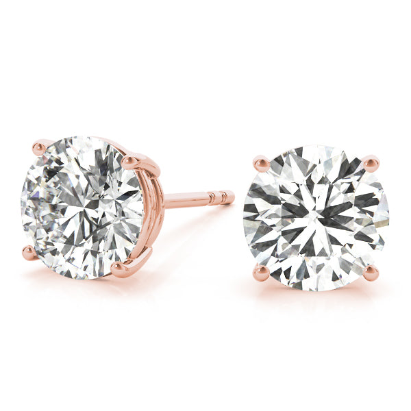 Diamond Studs Round 18k Earrings