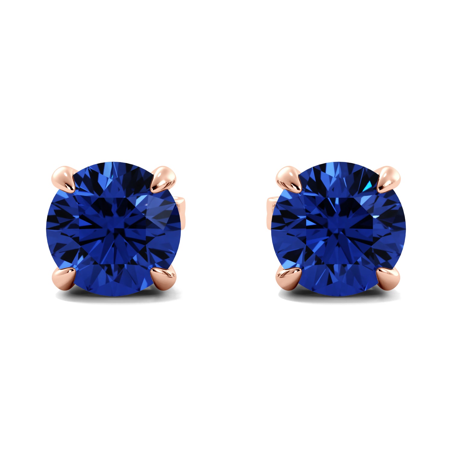 rose gold sapphire earrings