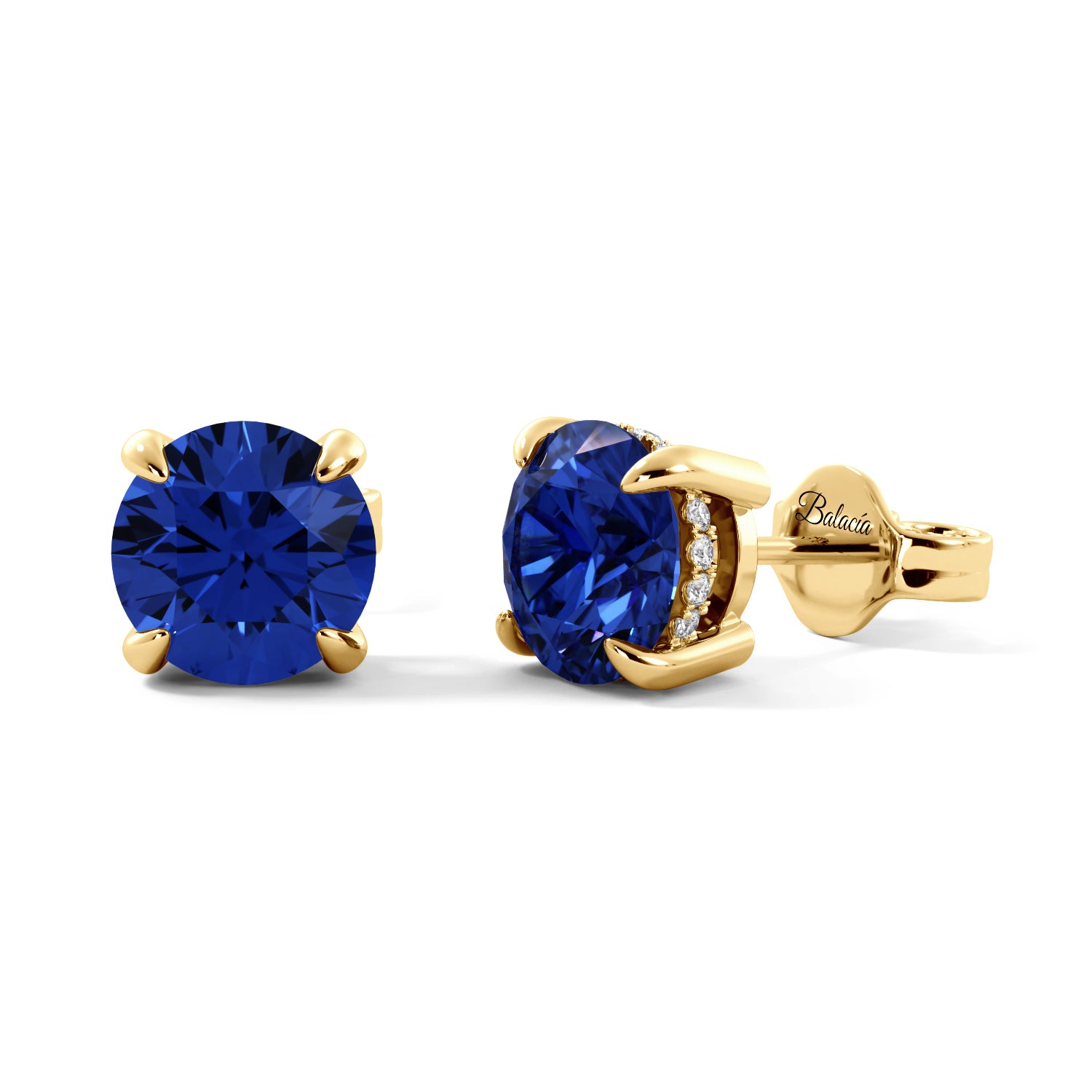sapphire gold earrings