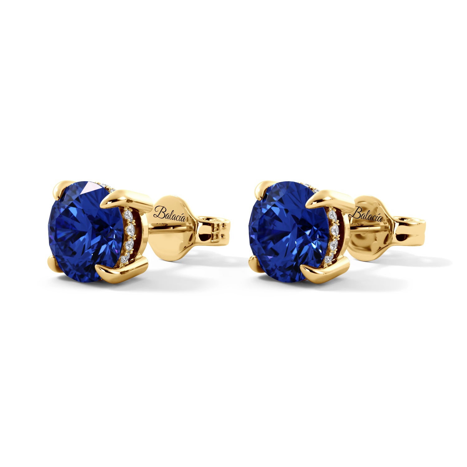 sapphire gold studs 