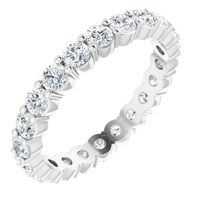 3mm Moissanite 14k Shared Prong Eternity Band