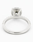 1.5 carat round hidden halo engagement ring