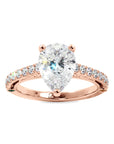 Pear Diamond 1/2 Eternity Engagement Ring
