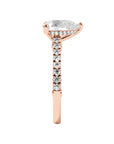 Pear Diamond 1/2 Eternity Engagement Ring
