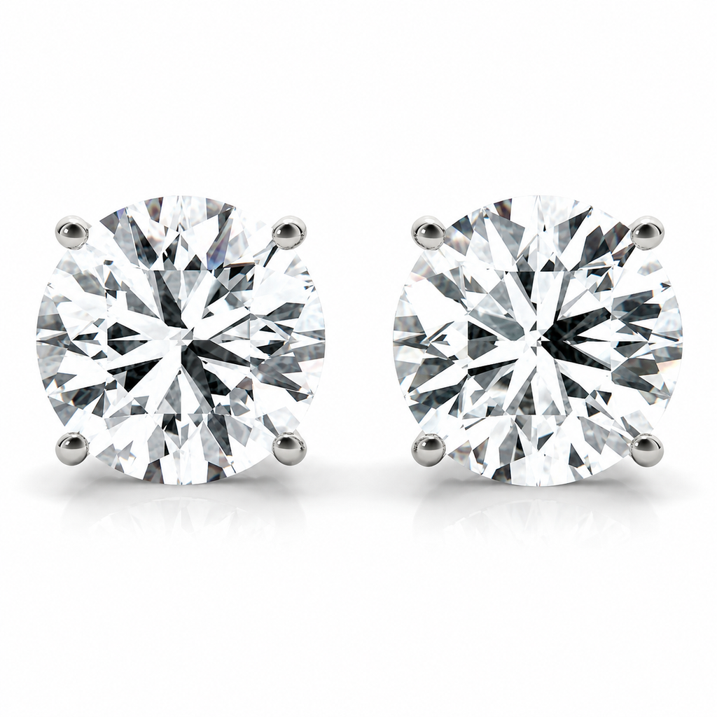 Natural Diamond Studs 18k Earrings