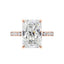4 Carat Radiant Cut 1/2 Eternity with Hidden Halo Engagement Ring