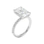 4 Carat Radiant Cut 1/2 Eternity with Hidden Halo Engagement Ring