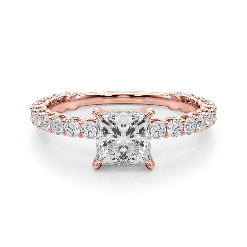 Princess Cut Diamond Ring Rose Gold