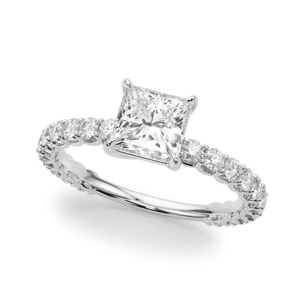 Princess Cut Diamond Shared Prong Ring