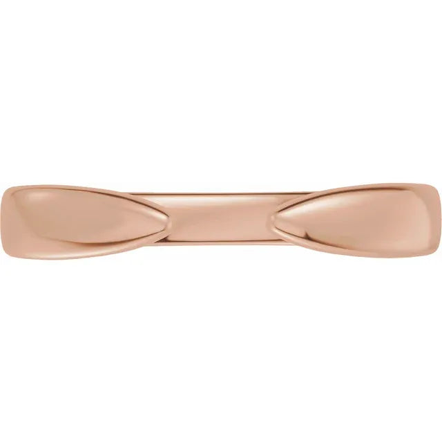 Reverse Tapered Open 14k Rose Gold Band