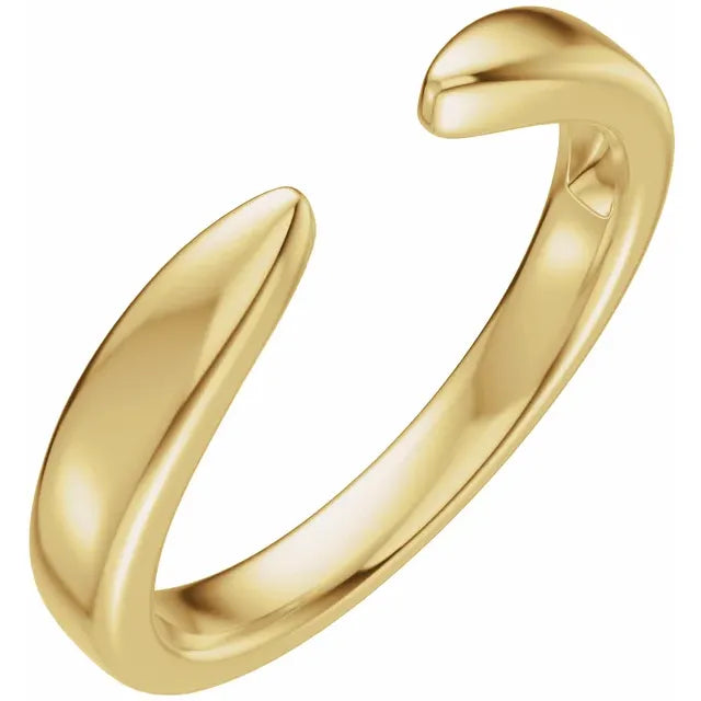 Reverse Tapered Open Gold Band