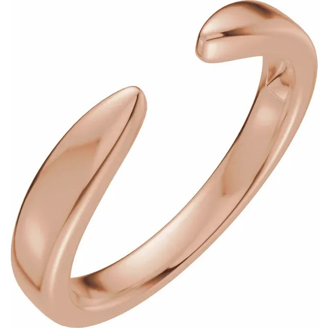 Reverse Tapered Open Rose Gold Band