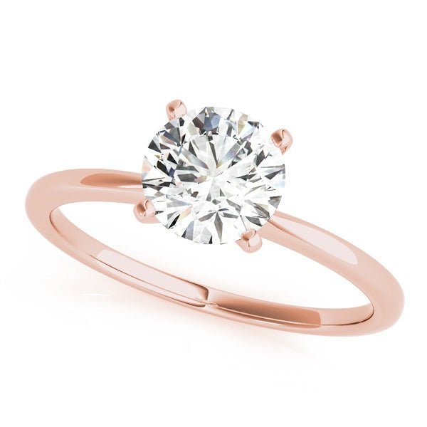 Rose Gold Round Diamond Engagement Ring 