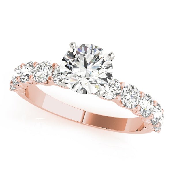 Rose Gold Round Diamond Glamorous Engagement Ring