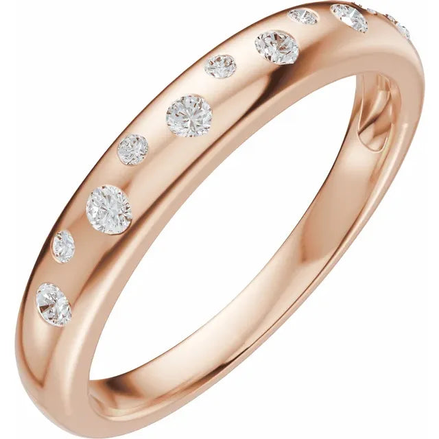 Scattered Diamonds Gold Cigar Band
