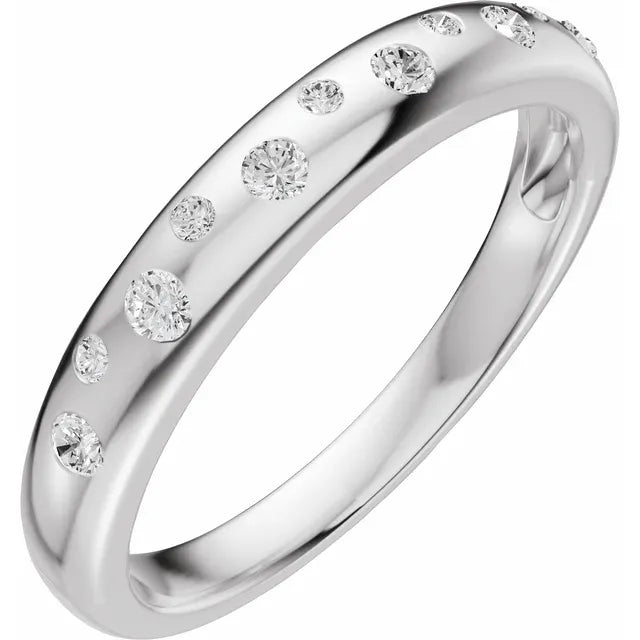 Scattered Diamonds Gold Cigar Band
