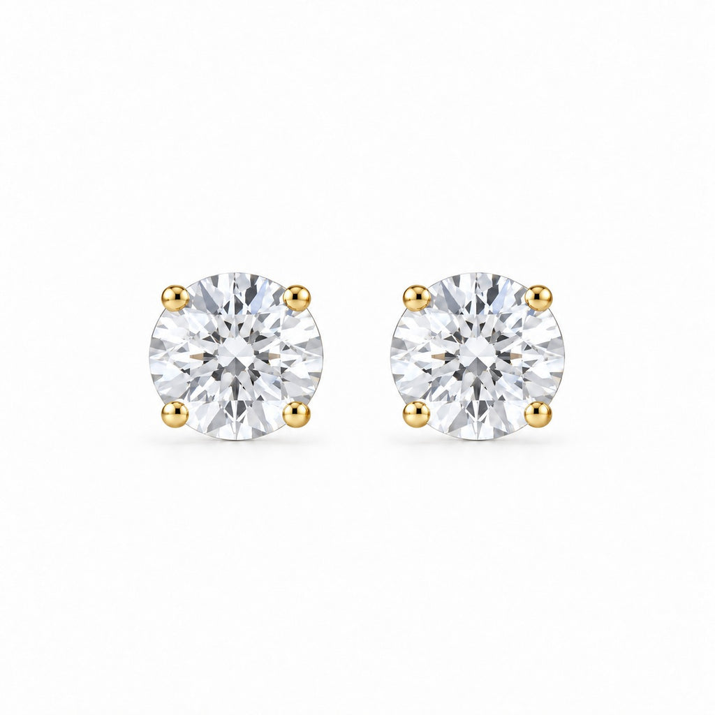 Round Diamond Studs Earrings