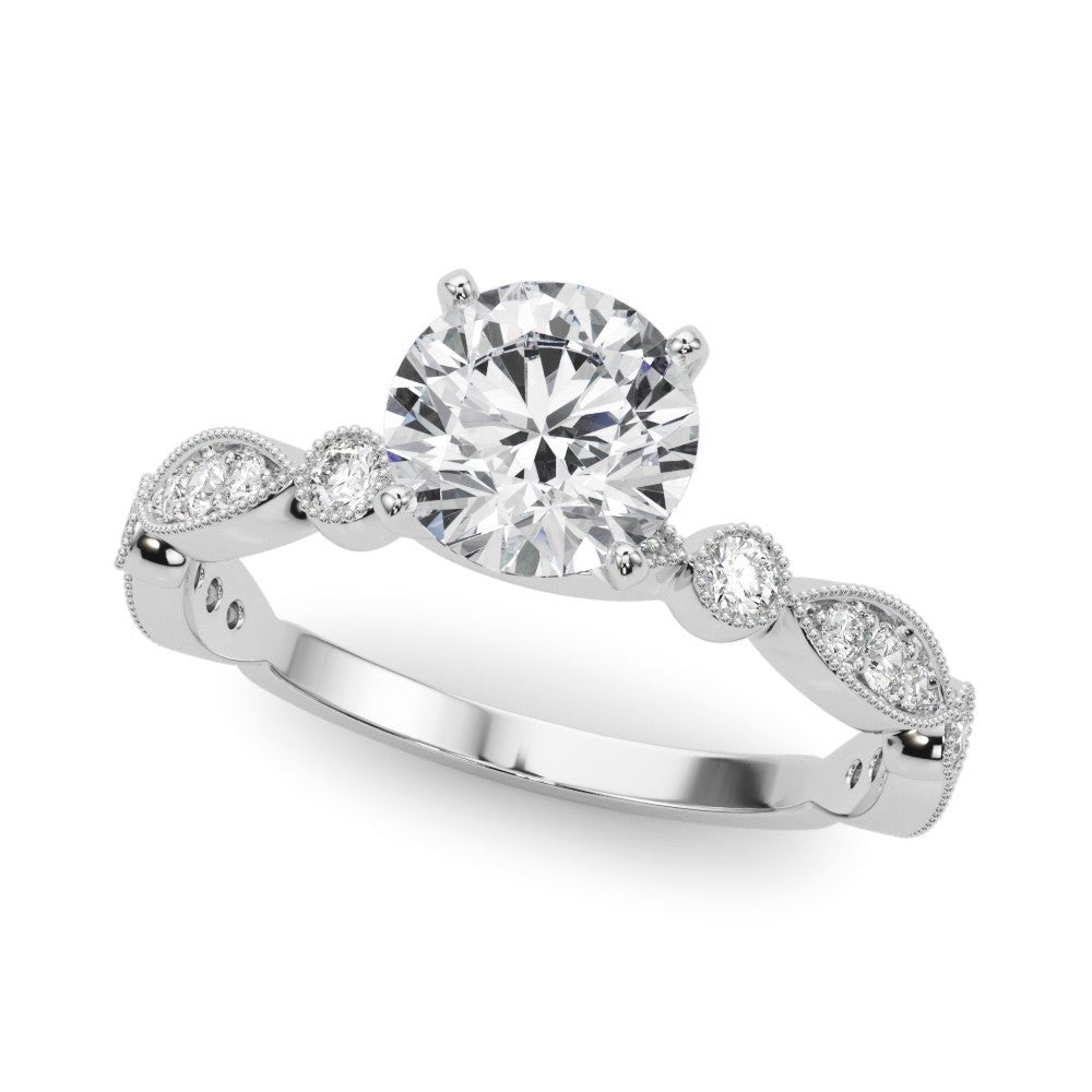 Round Diamond White Gold Engagement Ring