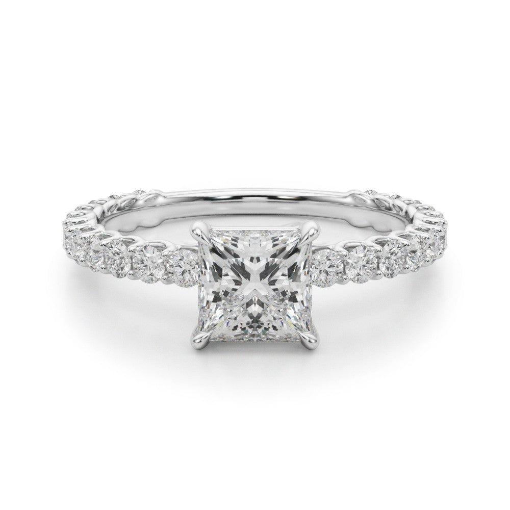 Shared Prong Princess Cut Diamond Ring