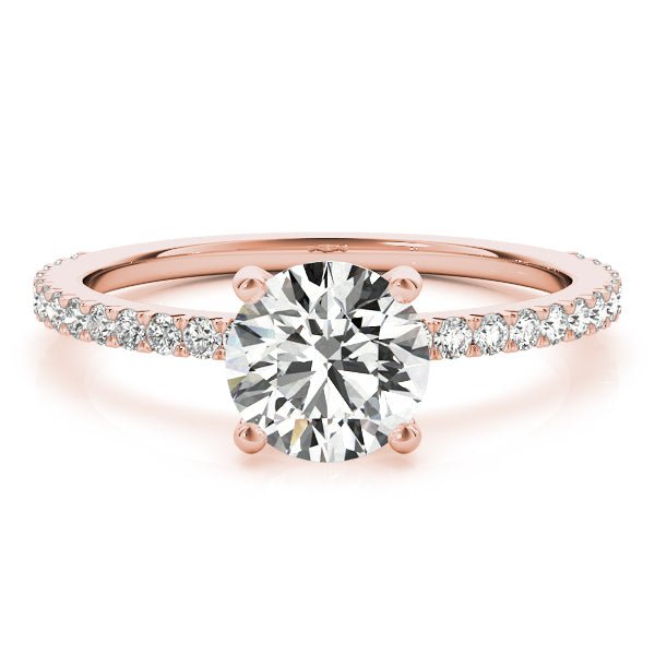 Traditional Round Diamond Rose Gold Engagement Ring